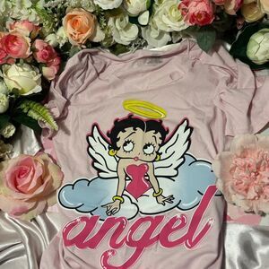 Pink angel y2k coquette Betty Boop T-shirt